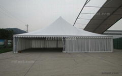 14x14m Large Pagoda Tent with Glass Doors and Chandelier