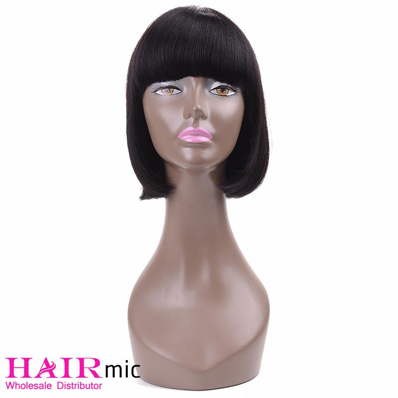  straight short bob wig with bang 2