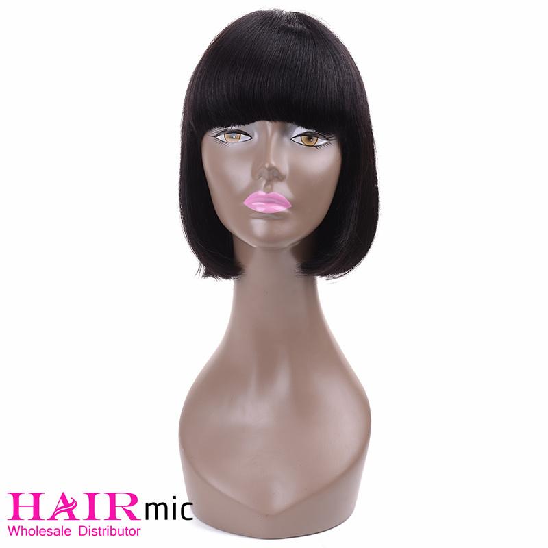  straight short bob wig with bang 3