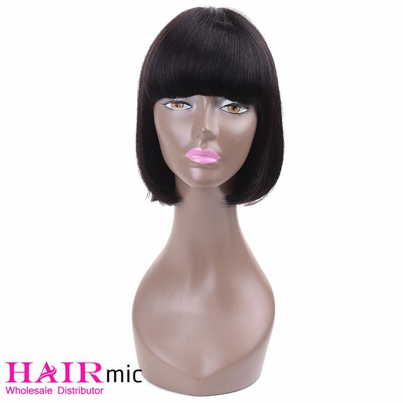  straight short bob wig with bang 5