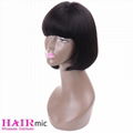  straight short bob wig with bang 1