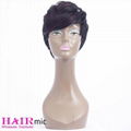 Short Straight Fashion wig with thick bangs human hair Wigs for Woman