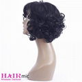 Short Curly human hair Wave Wig with bang Factory Wholesale Wig for Women 4