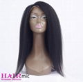 Kinky Straight long Human Hair Wigs Lace