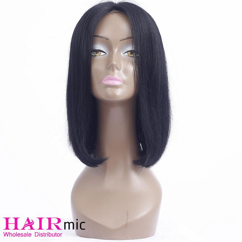 Silky Straight Lace Wigs 14inches BoB Human hair wig Factory wholesale price 2