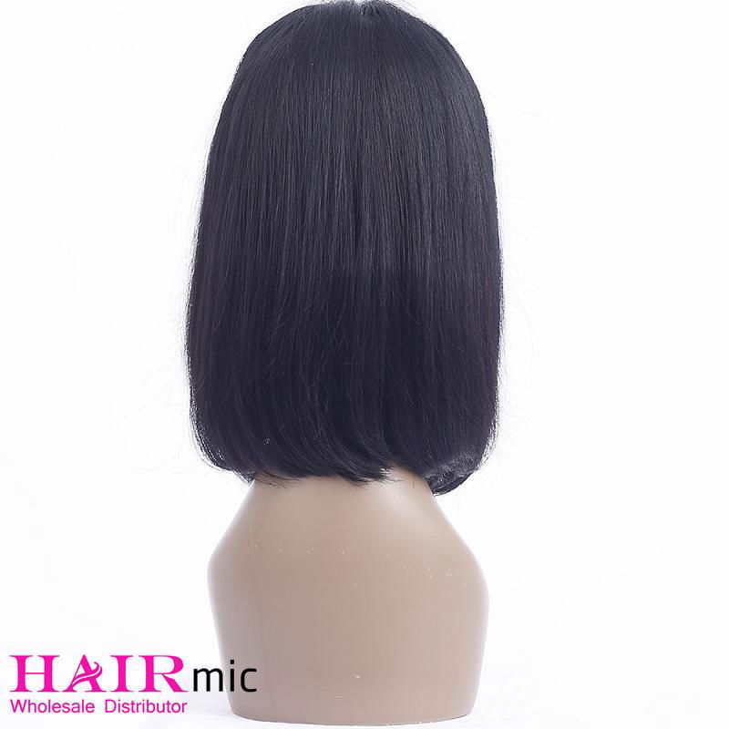 Silky Straight Lace Wigs 14inches BoB Human hair wig Factory wholesale price 3