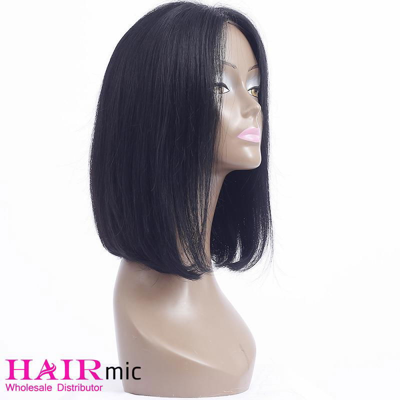 Silky Straight Lace Wigs 14inches BoB Human hair wig Factory wholesale price 5