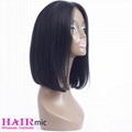 Silky Straight Lace Wigs 14inches BoB Human hair wig Factory wholesale price 5