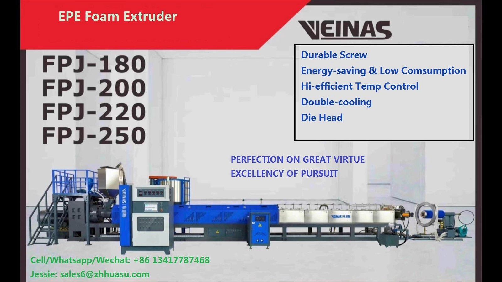 PE EPE Foam Extruder Extrusion Machine Film Extruding Machine VEINAS 4
