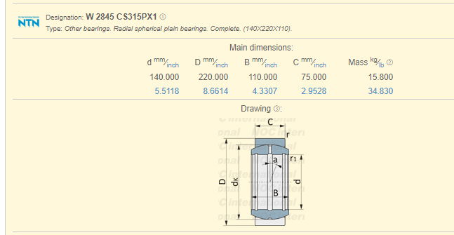 Spherical plain bearings W2845  4