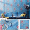 Classic 3d flower pattern self adhesive pvc wallpaper 1