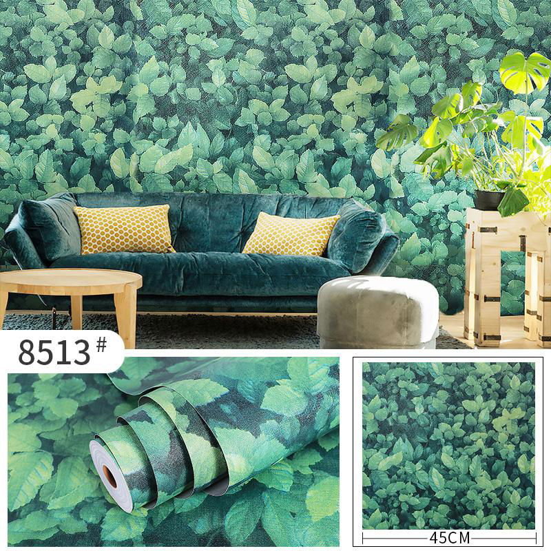 Classic 3d flower pattern self adhesive pvc wallpaper 4