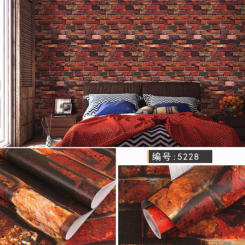 Waterproof 3d brick decoration PVC self-adhesive wallpaper 5