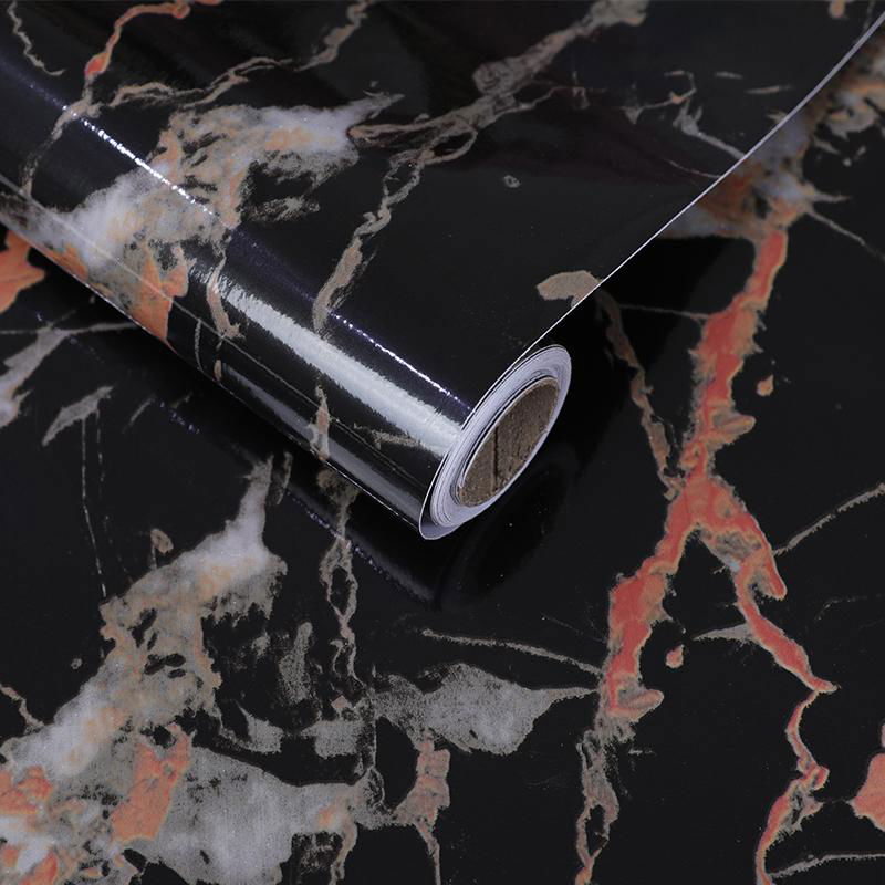 Black Marble Modern Design PVC wallpaper for Home Decor