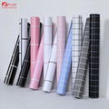 Solid color stripe waterproof 3D self-adhesive wallpaper