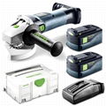 Festool AGC 18-125 Li 5.2Ah TCL6-Plus (205271 ) 18V 5.2Ah Li-ion Cordless Brushl 1