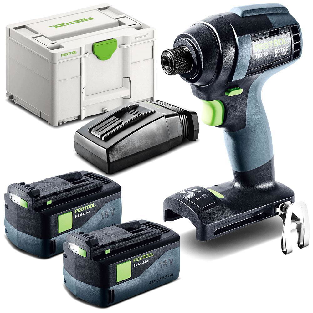 Festool TID 18 Li 5.2Ah TCL6-Plus (576673) 18V 5.2Ah Li-ion Cordless Brushless I