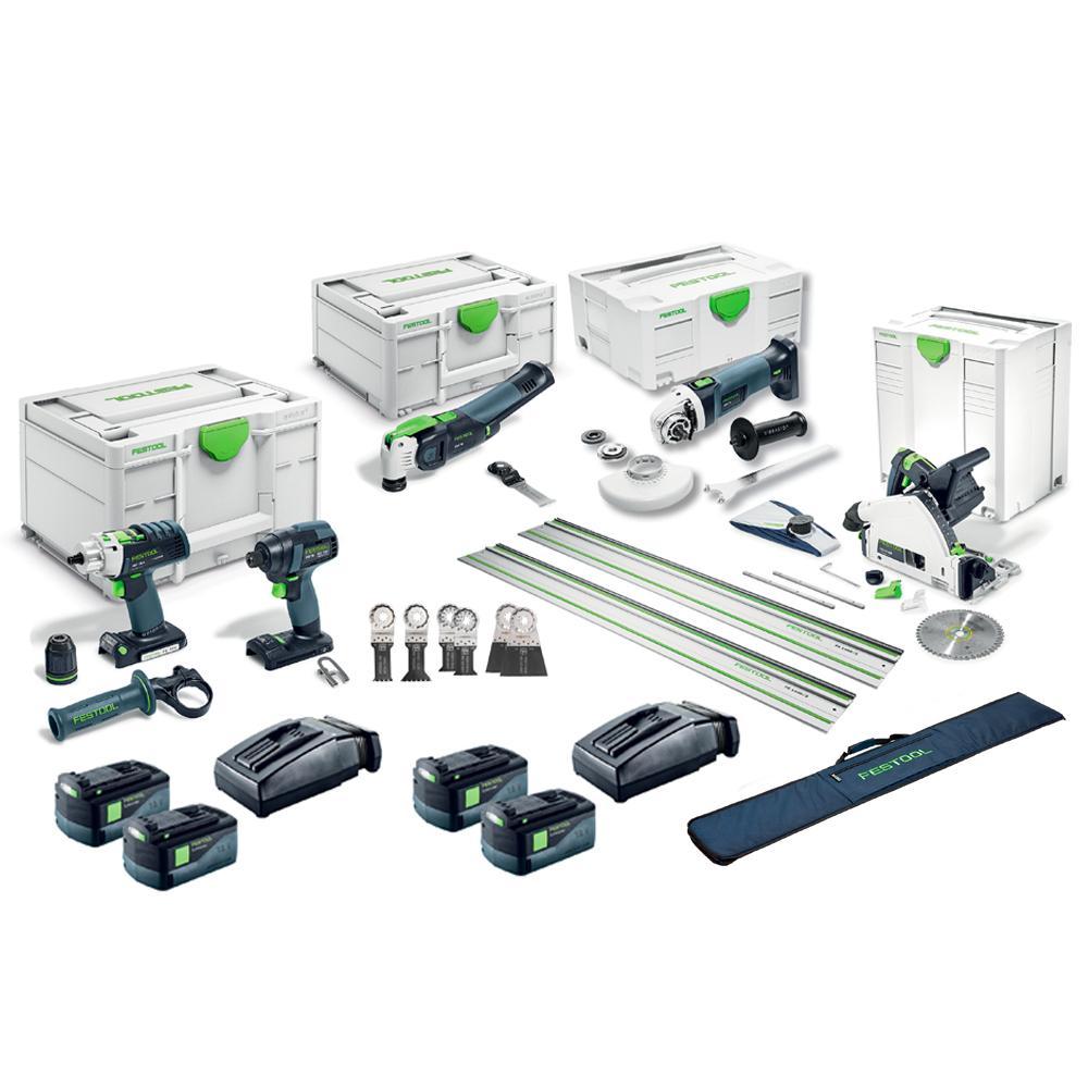 Festool F28729 18V 5.2Ah Li-ion Cordless Renovators Starter 5pce Combo Kit