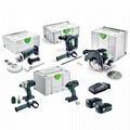 Festool F28728 18V 5.2Ah Li-ion Cordless Brushless Ultimate Builders 5pce Combo 