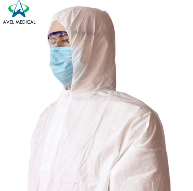 Good Quality Disposable Protective Coverall with Cap 3