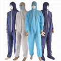 Water Resistant PE PP Disposable Protective Chemical Coverall Isolation Gown 1