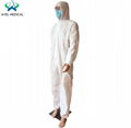 Water Resistant PE PP Disposable Protective Chemical Coverall Isolation Gown 3