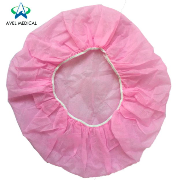 Disposable Nonwoven PP Polypropylene Linearity Hat Bouffant Cap Single Elastic S