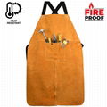 Flame Resistant Heat Insulated Cowhide Apron Genuine Leather Welding Apron