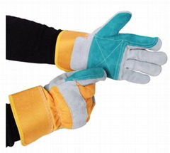 Oil&Gas Oilfield Petroleum Industry Cowhide Cow Leather Welding Safety Gloves