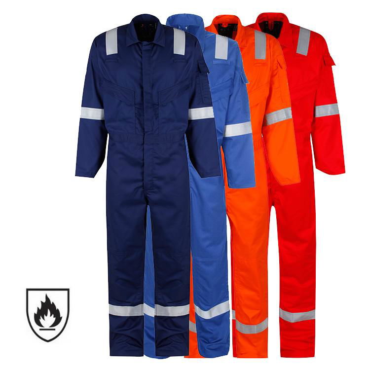 CE Approved Hi-Vis Industry Flame Retardant Fire Resistant Coveralls 2