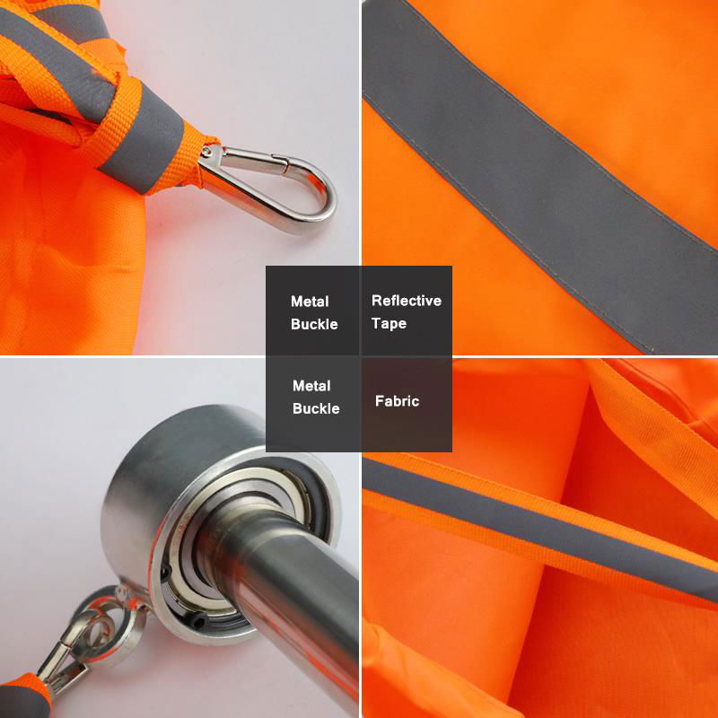 Waterproof  Airport Industry Use Orange Reflective High Visibility Windsocks 2