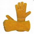 Long Cuff Cowhide Leather Welding Gloves 1