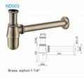 1"1/4 Brass Bathroom Basin Bottle Trap Bathroom Plumbing Siphon for Basin Waste 5