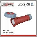JESIRO Nylon IP67 4Pin 400V 32A Safe Connector