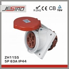 JESIRO Latest Design IP44 63A 3P+N+E Industrial Waterproof Electrical socket