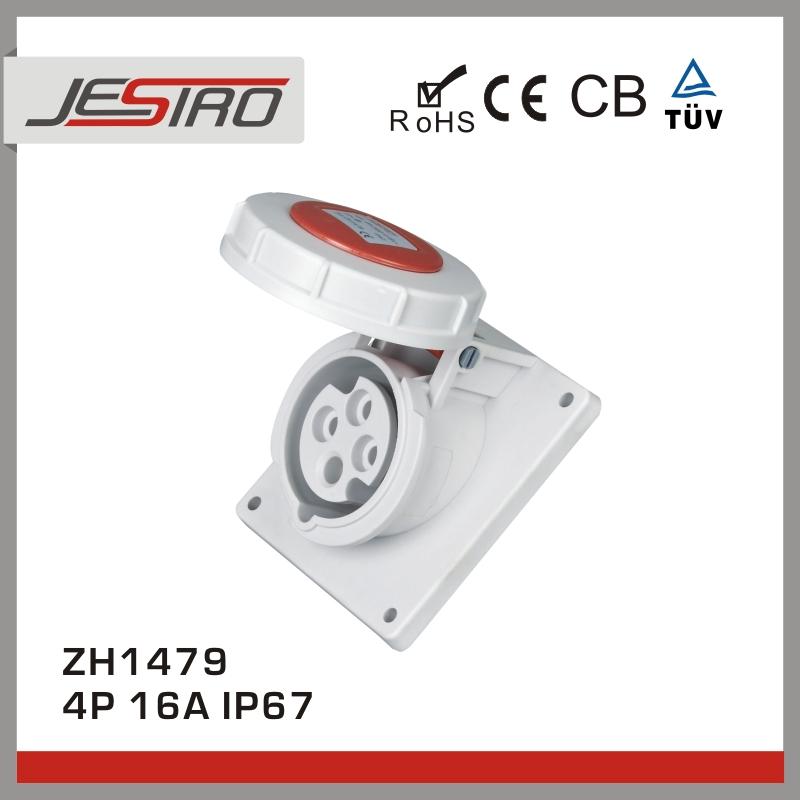 Factory price IP67 Hight End Type Flush Mounted Industrial Socket