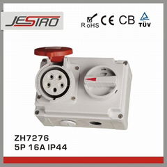 JESIRO IP44 5P 16A 400V Mechanical Interlock Contactor Switch Socket