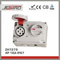JESIRO Industrial Interlock Switch Socket Surface Mounted Plug IP67 400V 16A 1