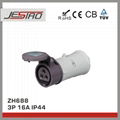 JESIRO customized 3P IP44 20-25V IEC industrial waterproof low voltage connector 1