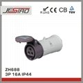 JESIRO customized 3P IP44 20-25V IEC industrial waterproof low voltage connector