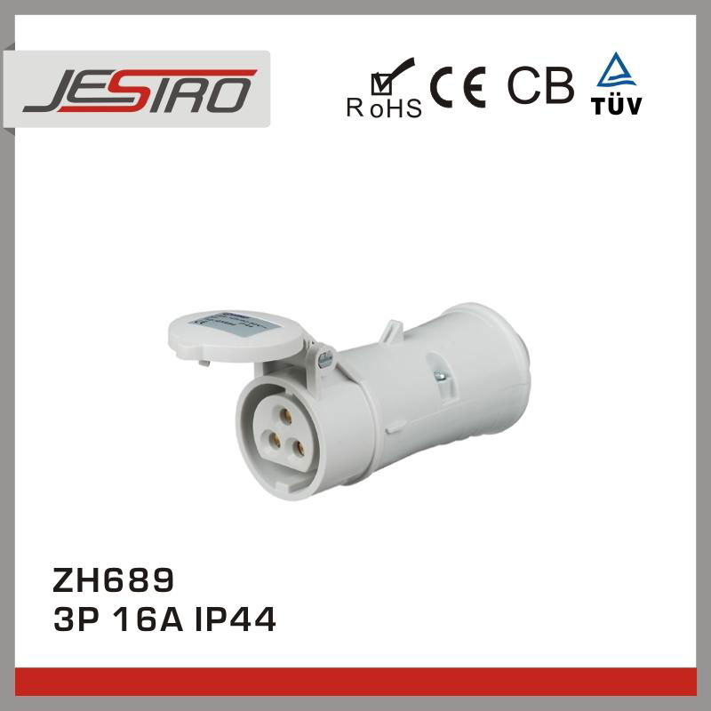 JESIRO IEC 2P+E IP44 40-50V 16A Industrial Power Waterproof LowVoltage Connector
