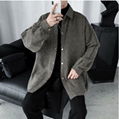 Autumn winter short hair jacket men's