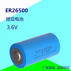 ER26500鋰電池3.6V 智能水表設備儀器 PLC物聯網流量計2號電池