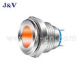 J&V LED Metal Indicator Light 14mm Waterproof Signal Red Source Working Light 1