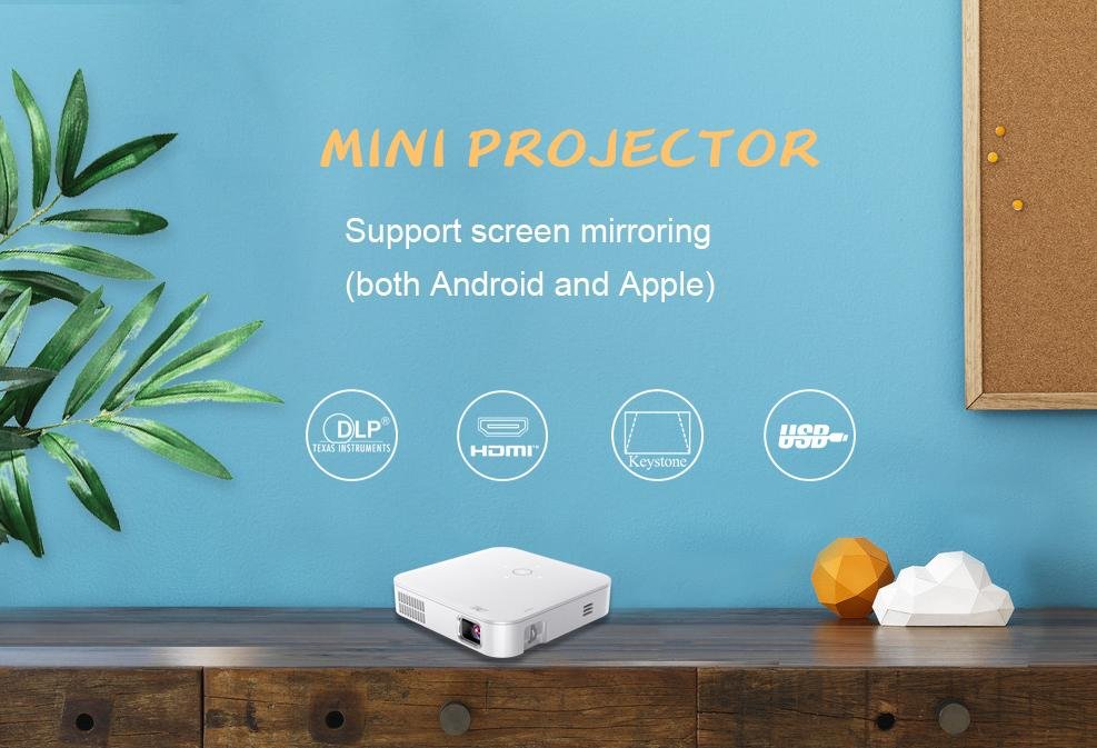 p150 multimedia dlp mini projector wireless for smartphone portable pico beamer  5