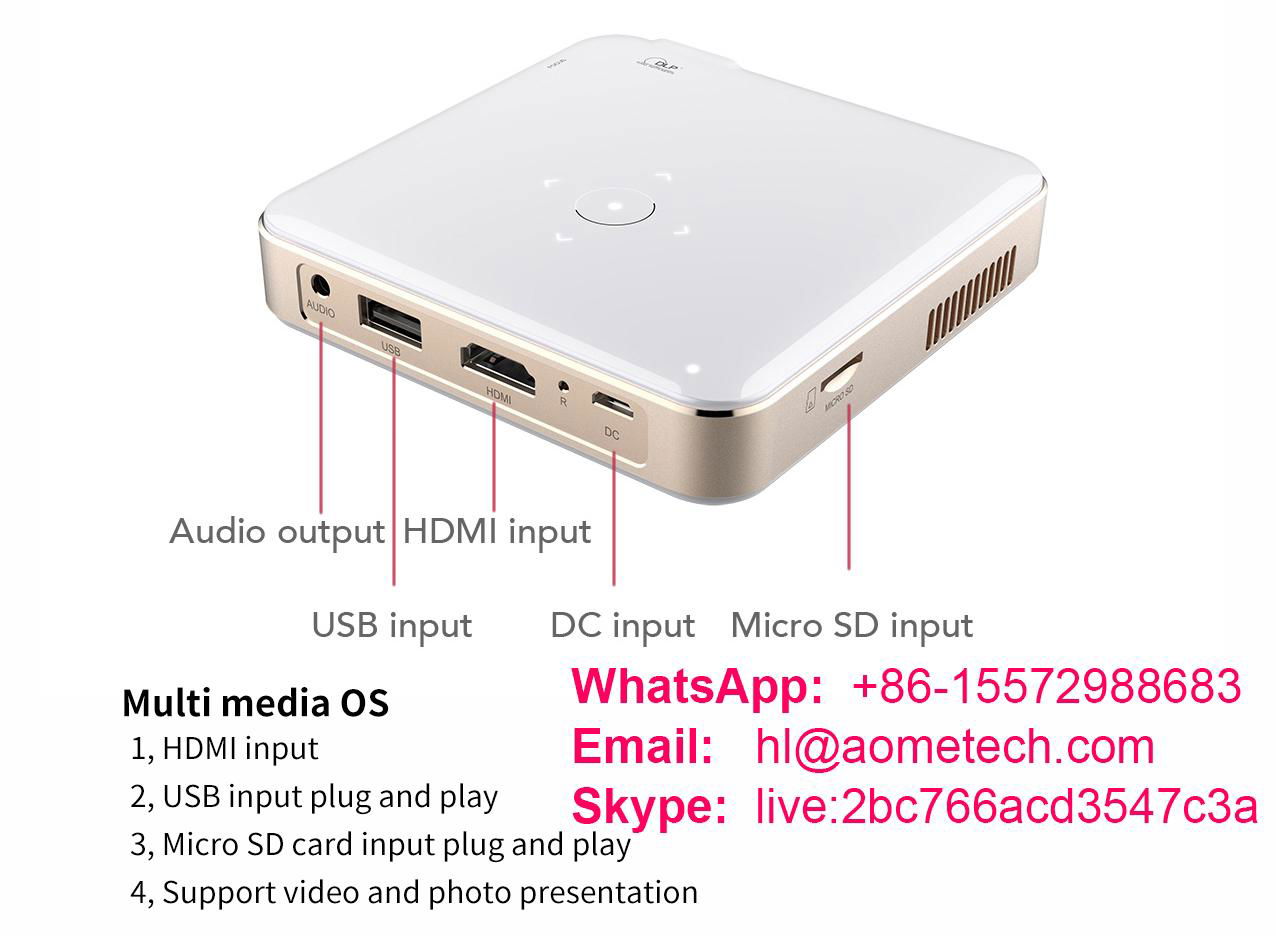 p65 mulitmedia DLPmini portable projector wireless for smartphone home theater  3