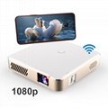 Christmas gift 1080p Full HD mini home projector Android 9.0 with wifi BT