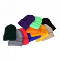 Fashion Wholesale Blank Multi-Color Unisex Knit Beanie Hat Custom Logo 1