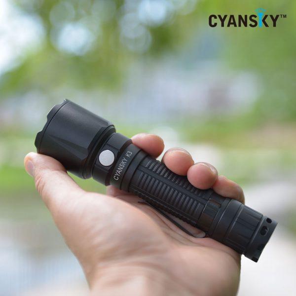 Cyansky K3 New LED Long-Range Tactical Flashlight (1600Lumens/600M)