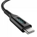 USB-C to Lightning Cable with Smart Display, 1M/3.3FT Long, Apple MFI Certified, 2